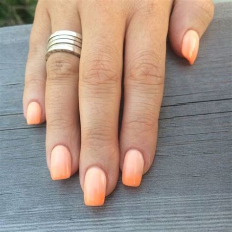Although this peach color is fading, these nails are definitely not! 29 Trending Ombre Nails Designs and Ideas (Summer 2021)
