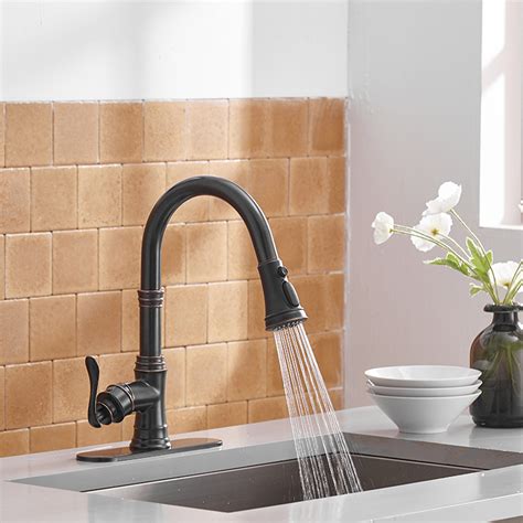 However, as with anything with extra moving parts, they are also more susceptible to wear and tear than regular faucets. Turn your kitchen into a work of art.-BWE Single Handle ...