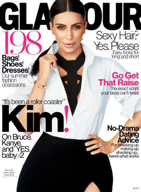 Kim Kardashian Wests July 2015 Glamour Cover Interview Glamour