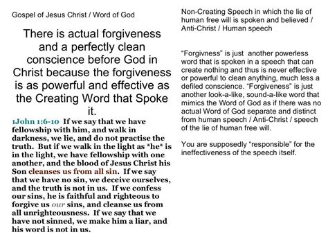 The Gospel Word Of God Differentiated From The Speech In Which The Lie
