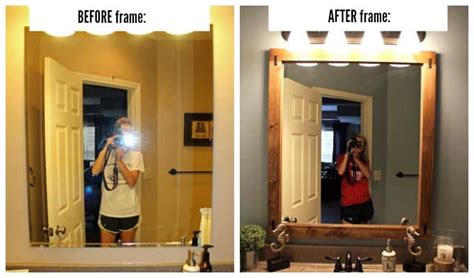How To Build A Diy Frame To Hang Over A Bathroom Mirror ⋆ Love Our Real Life