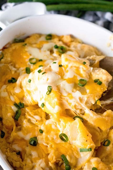 Make this easy slow cooker scalloped potatoes recipe and never buy the store bought packaged scalloped potatoes again. Easy Cheesy Scalloped Potatoes - My Recipe Magic #potatoes ...