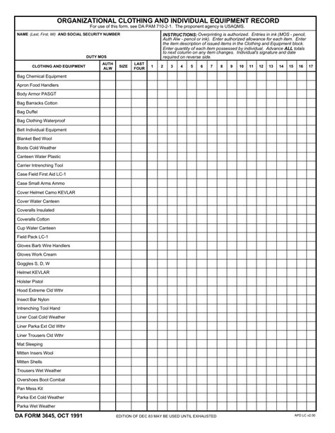 Da Form 3645 Fill Out Sign Online And Download Fillable Pdf