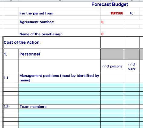 Training Budget Template Excel