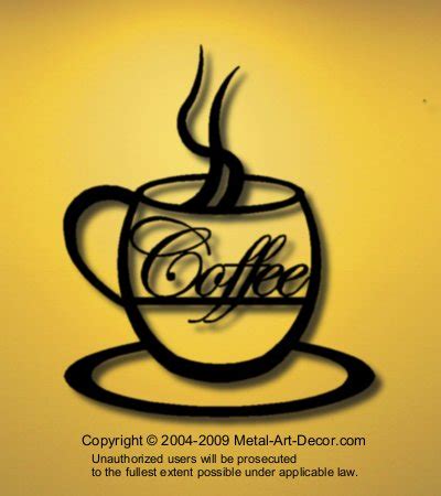 Metal wall art set includes coffee cup wall art trio featuring latte, mocha and java—plus our fun coffee cup clock. Elegant Coffee Coffee Cup Wall Art Decor Silhouette