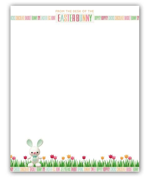 Easter Bunny Stationary Free Printable Easter Bunny Cartoon Easter