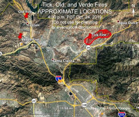 The Tick Fire Spread Rapidly North Of Los Angeles Thursday Afternoon