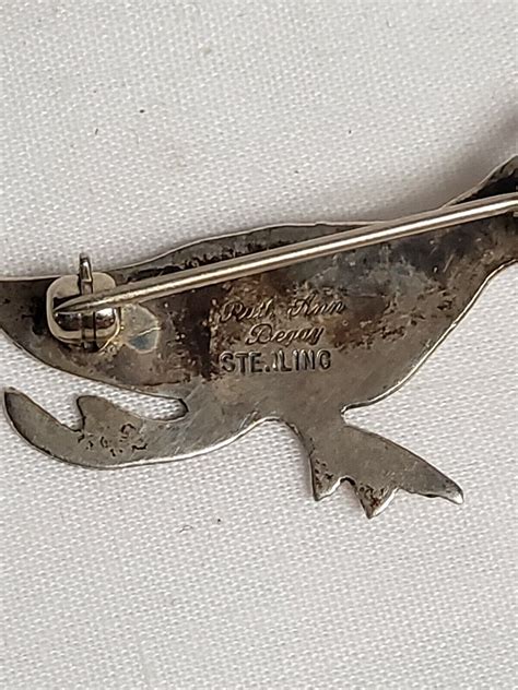 Sterling Silver Signed Handmade By Ruth Ann Begay Navajo Roadrunner Pin