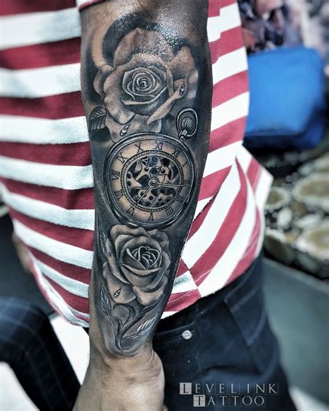 Clock Sleeve Tattoo Done At Level Ink Tattoos In Delhi Connaught Place