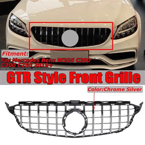 New Grills W205 Gtr Gt R Style Car Front Grill Grille For Mercedes For