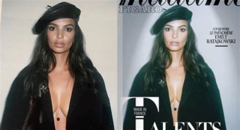 Emily Ratajkowski Indignada Con Una Revista Por Retocar Sus Pechos Y Labios