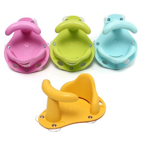 Ideal for a newborn, smaller by size and fitting easily inside or over a kitchen sink. 4 colors baby bathtub ring seat infant children shower ...