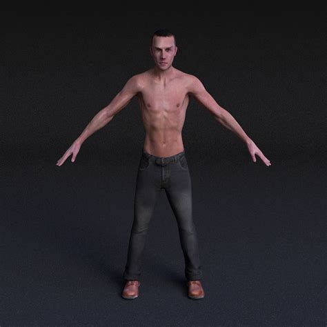 Male Model 10 Rigged 3d Model 85 Unknown Free3d