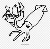 Squid Pinclipart sketch template