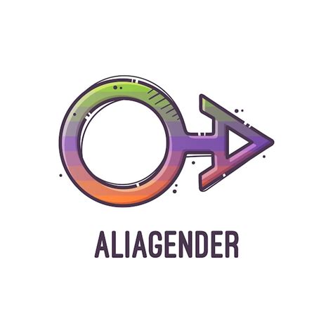 Premium Vector Gender Symbol Aliagender Signs Of Sexual Orientation Vector