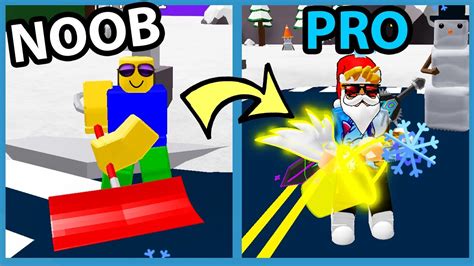 Noob To Pro Made Over 10 Billion Snow Roblox Snow Shoveling Adventure Youtube
