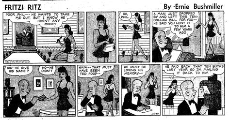 Nancy Comics By Ernie Bushmiller On Twitter 40s Fritzi Ritz By Ernie Bushmiller 8 31 47
