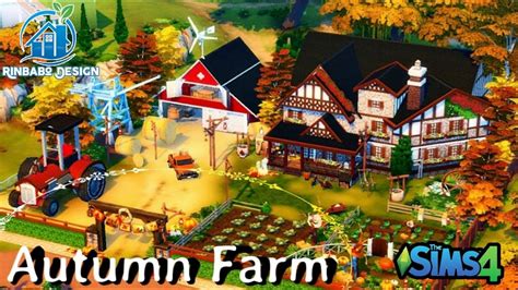 The Sims 4 🍁🍁 🎃autumn Farm 🎃🍁🍁 And Tractor 🚜🚜no Cc Speedbuild