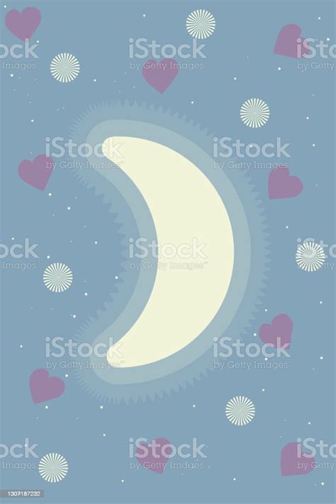Fond Mignon De Modèle De Nuit De Lune Illustration Plate De Dessin