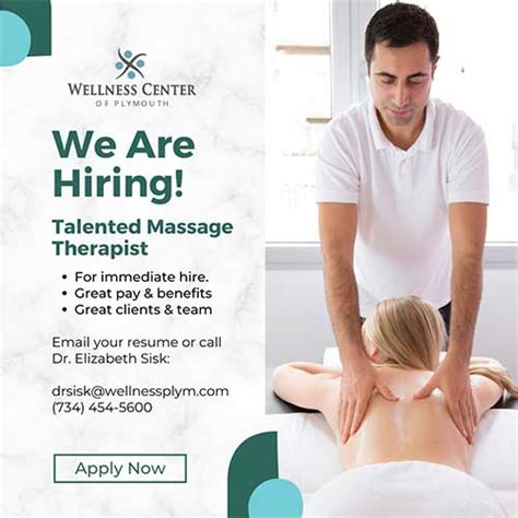 We Are Hiring Front Desk And Massage Therapist Wellness Center Of Plymouth