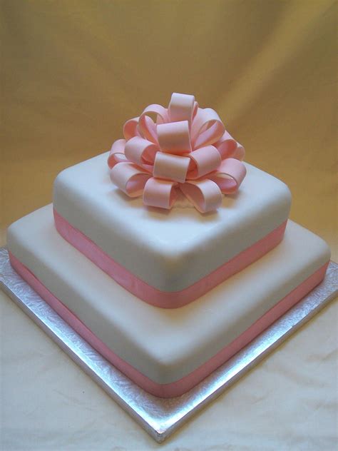 Large Pink Bow Wedding Cake 550 • Temptation Cakes Temptation Cakes