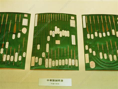 Assortment Of Acupuncture Needles From A Museum Stock Image M746