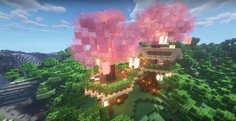 Minecraft Cherry Blossom Tree House Ideas And Design