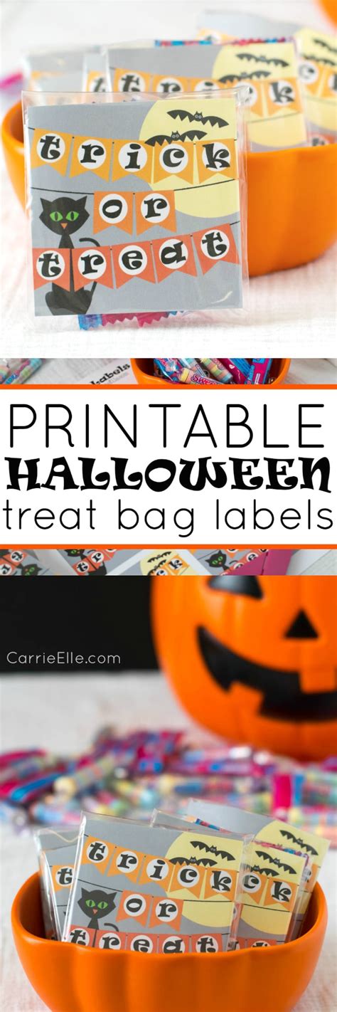 Printable Halloween Treat Bag Labels Carrie Elle