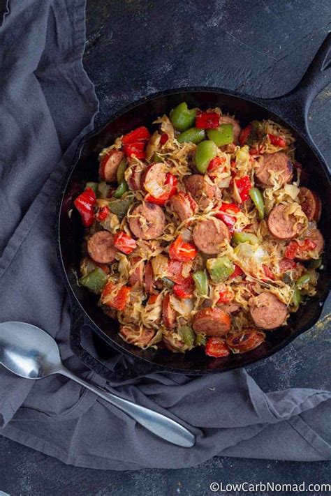 Instead of using one of the worcestershire sauce bottles at your local store, try making my homemade version of keto a lot of people who don't care about eating deer meat really enjoy this venison jerky recipe. Kielbasa and Sauerkraut Skillet Recipe • Low Carb Nomad