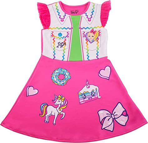 Nickelodeon Girls Jojo Siwa Multicolored Dress Whitepink 10 12