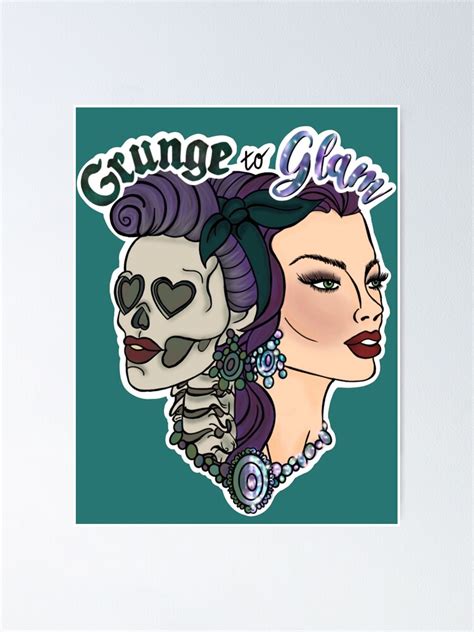 Grunge Logo Poster For Sale By Grungetoglam Redbubble