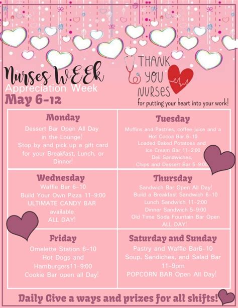 Nurses Week Flyer And Schedule Template Postermywall