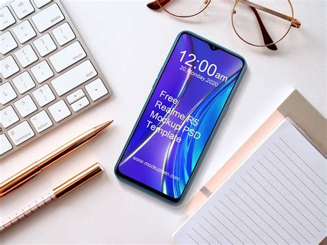 The best free mockups for photoshop and other design software from individual authors and freebie websites. Free Realme R5 Phone Mockup PSD Template in 2020 | Phone ...