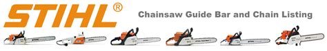 Stihl Chainsaw Chain And Bar Quick Reference Chart