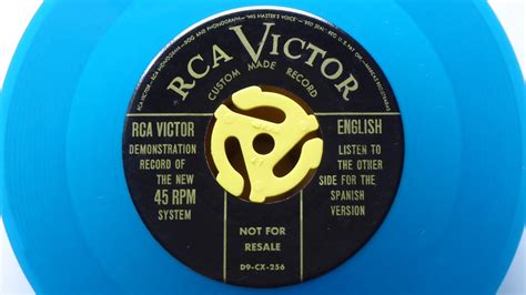 1949 Rca Victor Demonstration Record Of The New 45 System Blue 45rpm