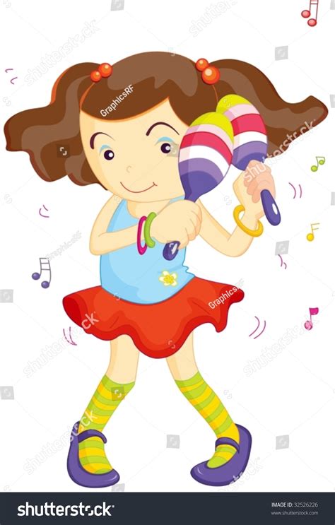 1 Girl Dancing Maracas Shaking While 이미지 스톡 사진 및 벡터 Shutterstock