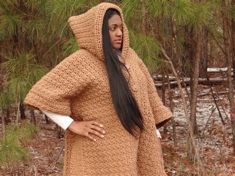 Crochet Hooded Poncho Pattern Creations By Courtney