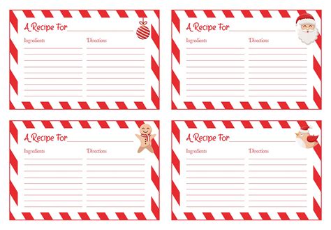 Editable Recipe Cards Christmas 10 Free Pdf Printables Printablee