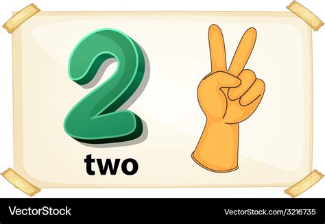 Number Two Royalty Free Vector Image Vectorstock