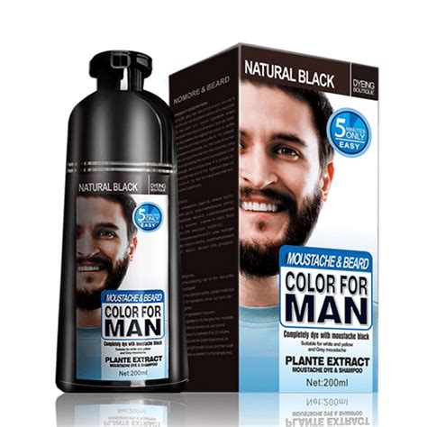 Hailicare 200ml natural permanent beard dye shampoo instant beard dying