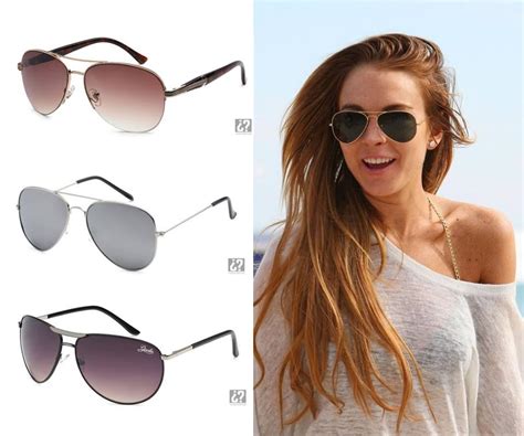 Lindsay Lohan Rocking A Classic Pair Of Aviators At The Beach These Sunglasses Will Complete