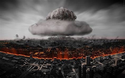 Hd Wallpaper Mushroom Cloud Illustration Nuclear Abstract Explosion