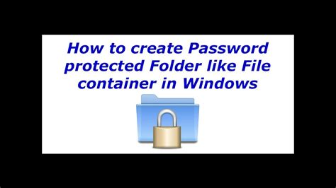 Backup your folder password on email. Password protect/encrypt Files/Folder in Windows 7/8 - YouTube