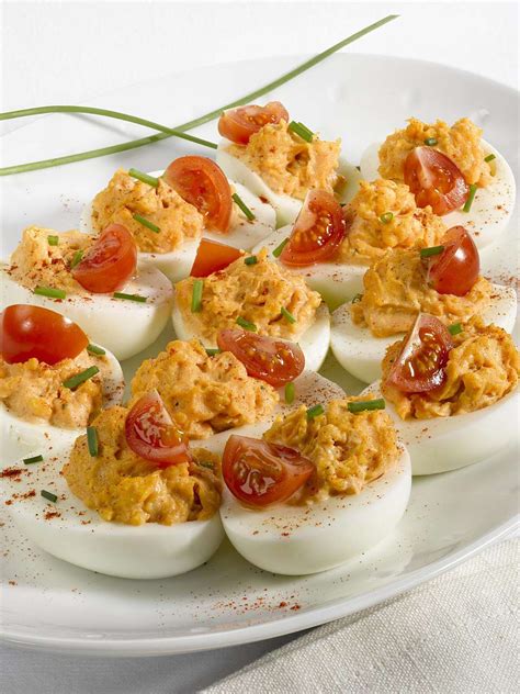 Top 12 best proven egg substitutes in baking/cooking recipes. Spanish-Style Deviled Eggs With Tuna Recipe