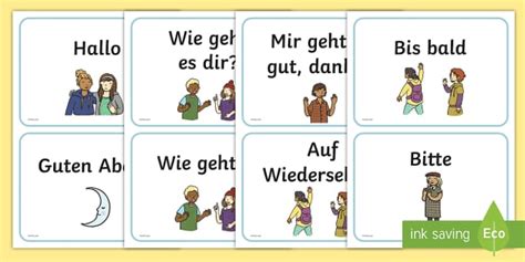 Flashcards Saluer En Allemand Teacher Made Twinkl