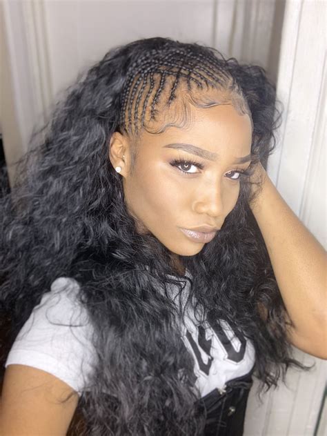 Braids In Front Curly Weave In Back