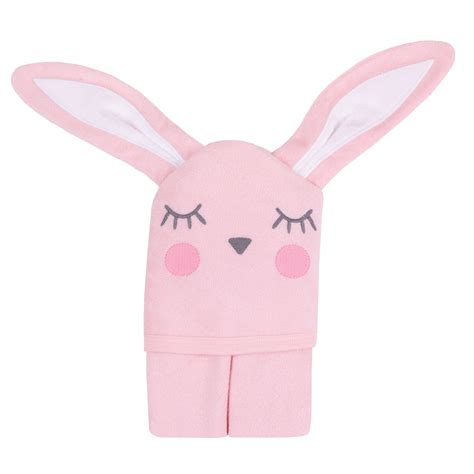 Terry Cloth Character Hooded Bath Towel Pink Blush Bunny Ebay