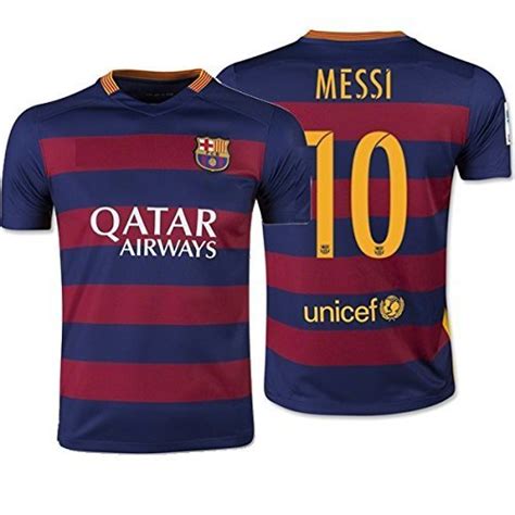 2015 16 Kids Messi 10 Barcelona Soccer Jersey And Short Youth Size Home