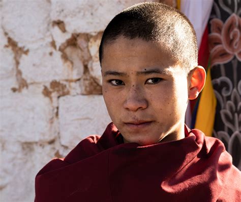 Fabiola Velasquez Connecting With A Bhutanese Monk Portrait