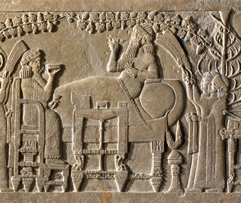 The impression gained from assurbanipal and his queen in the garden is that of a majestic, relaxing hero. Ancient Replicas - Relief of King Ashurbanipal Reposing ...